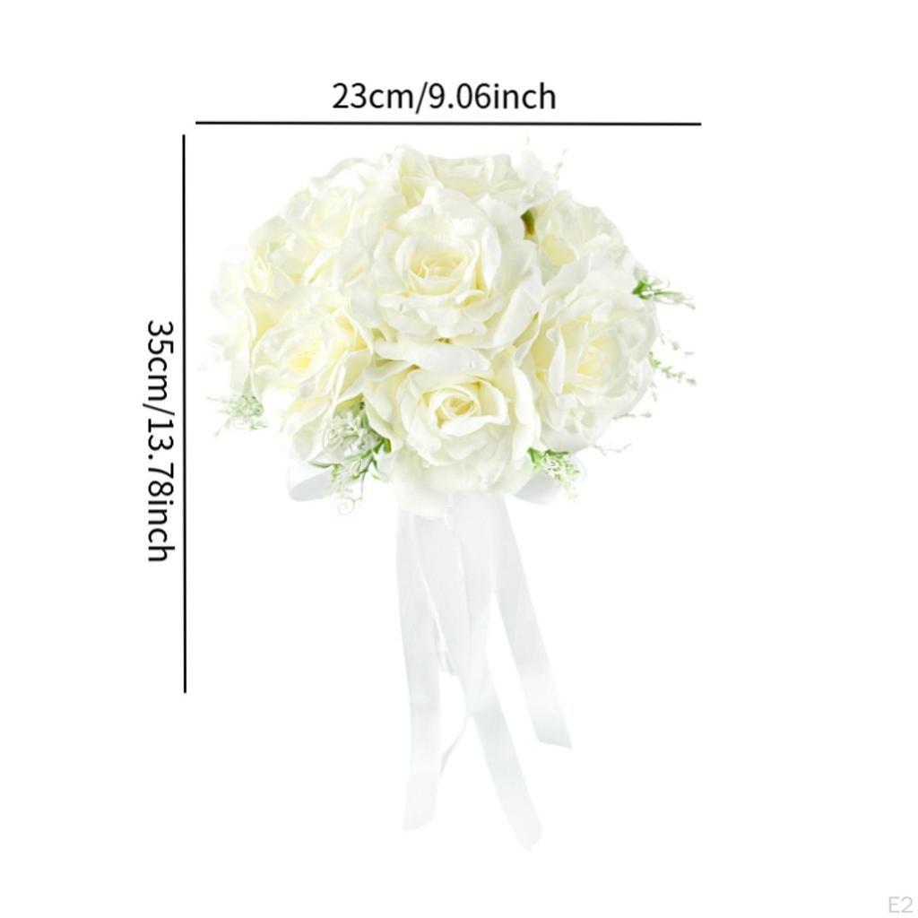 Свадебный букет, искусственный букет роз, свадебный букет невесты и подружки невесты для