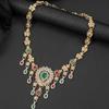 4pcs Of Water Droplet Inlaid Palace Style Necklace Earrings Bracelet Set High-end Luxury Women's Wedding Party Accessories