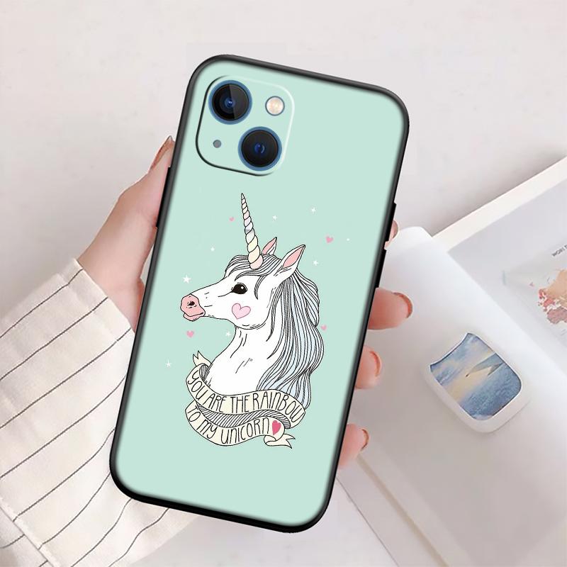 RP14 Cartoon Unicorn Phone Case for Samsung Galaxy A11 A12 A13 A15 A52S A53 A55 A56 A70 A71 A72 A73 F06 F16 F56 S10 Plus S10e