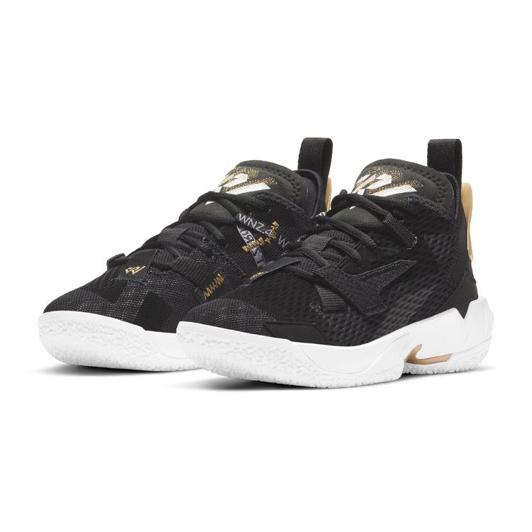 Air Jordan Why Not Zer0.4 GS Family Черный Металлик Золотой Белый CQ9430-001