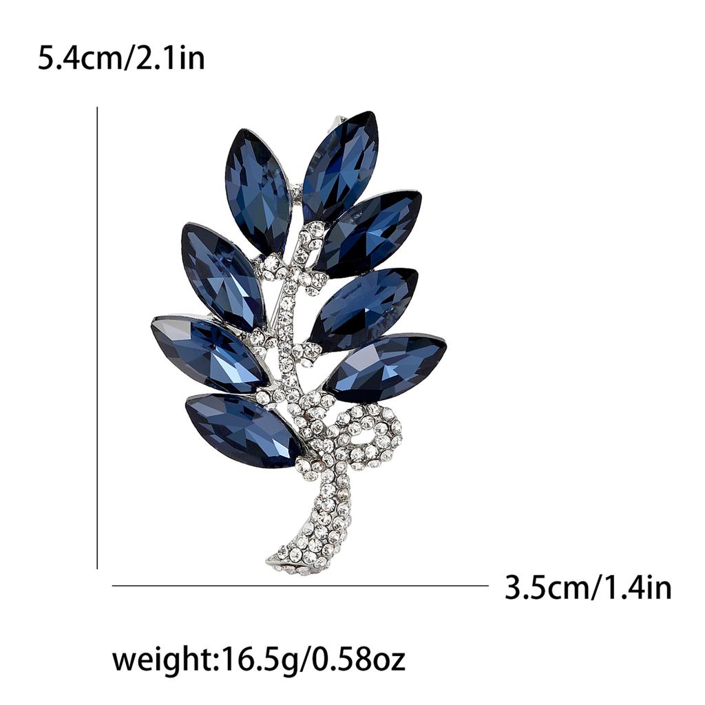 Fashion Vintage Crystal Wheat Brooch Niche Premium Women'S Dress Suit Accessories Rhinestone Pin