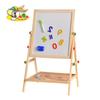 Children's Multifunctional Magnetic Drawing Board with Wooden Lift - Two-in-One Writing Board