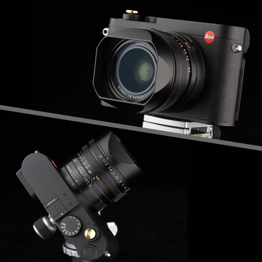Металлическая квадратная бленда Haoge для камеры Leica Q3 Q3-43, Черная LH-LQ343B