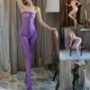 Sheer and Sensual Crotchless Body Stocking Pantyhose Lingerie Jumpsuit