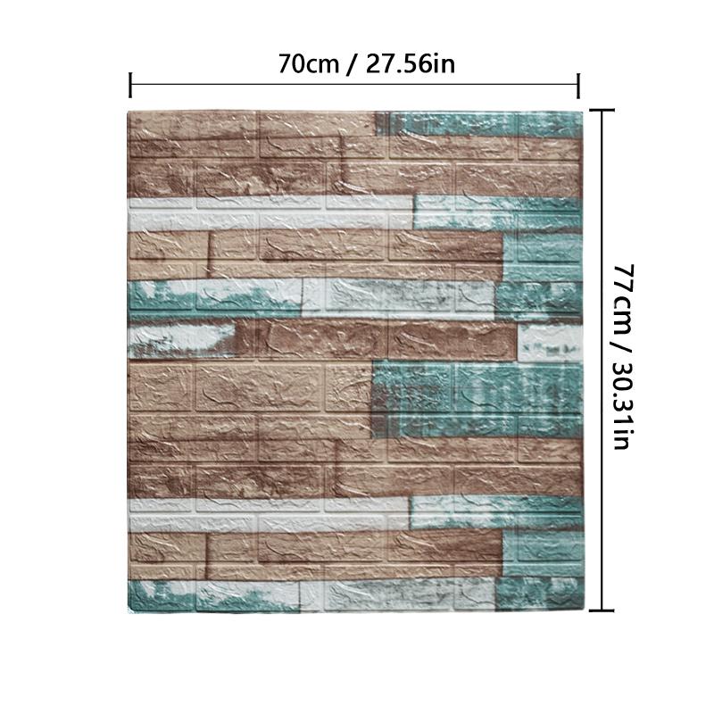10М 3D Пенопластовые Кирпичные Стеновые Панели Наклейки Самоклеящиеся Водонепроницаемые Обои для Гостиной Наклейка на Стену Домашний Декор Настенные Покрытия