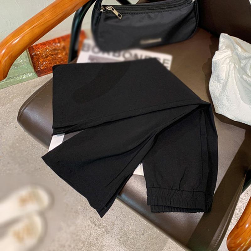 Детские брюки для девочек, черные расклешенные танцевальные брюки