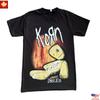 Трендовая черная футболка с коротким рукавом от рок-группы Korn, унисекс, все размеры