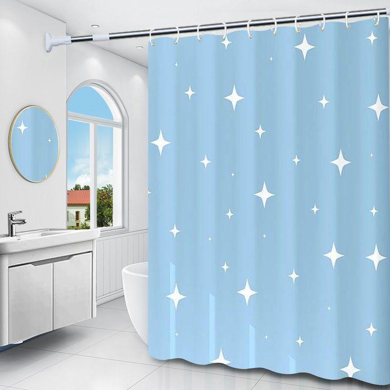 Bathroom Curtain, Waterproof Cloth, Shower Curtain, NonPunching Set, Bathroom Curtain, Door Curtain Hanging Curtain, Bath Partition Curtain Looks