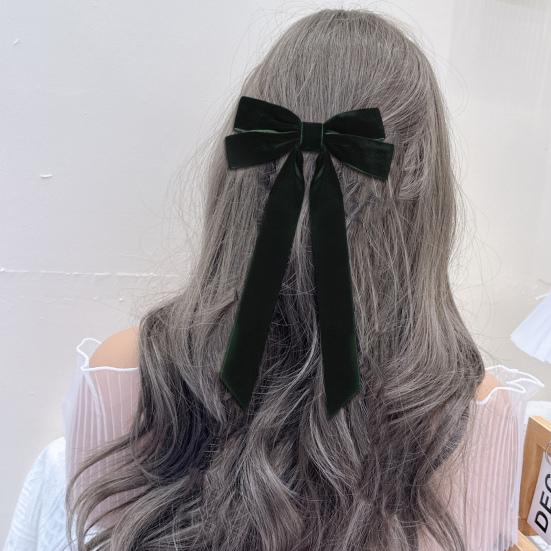 6 шт. бархатные заколки-банты для волос бархатная лента для волос с кисточками банты заколки для девочек декоративные заколки для волос аксессуары для волос