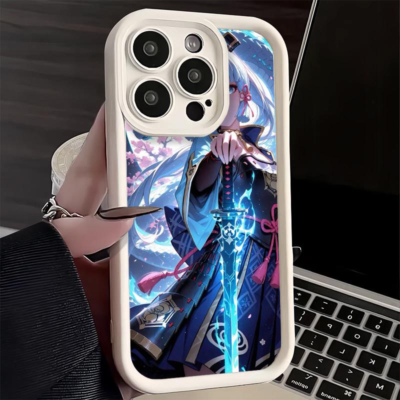 Genshin Impact Kamisato A-Ayaka Phone Case for iPhone 16 17 Air 16E 15 Pro Max 14 Plus 13 12 Mini Capa Soft Shell Silicone Funda