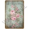 Vintage Flowers For Garden Decorations Retro Metal Sign Home Wall Art Mural Tin Sign Room Decor Plaque Plate Gift Farm Painting