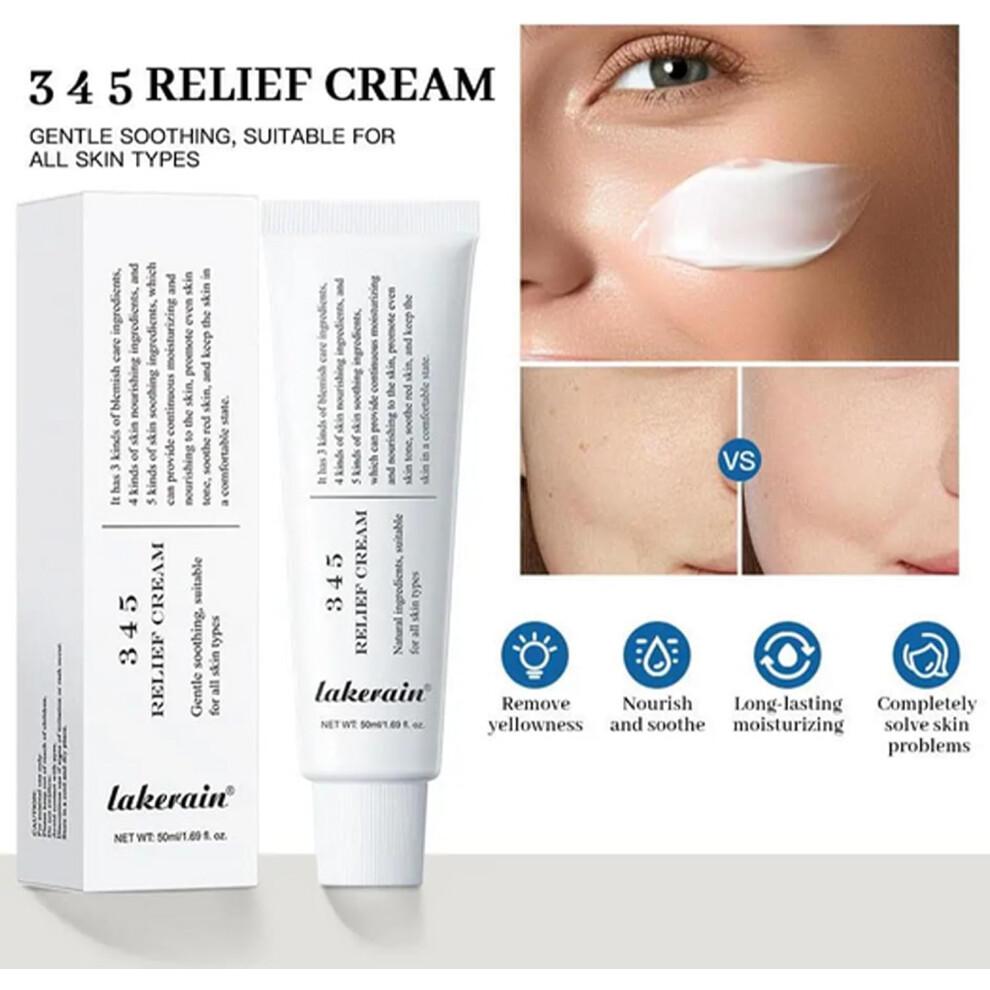 345 Relief Cream, 345 Relief Anti-Sugar And Anti-Oxidation Cream, Skin Barrier Repair Cream,Soothing Face Moisturiser Cream
