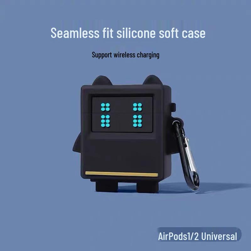 Cartoon Flying Police Pattern AirPods 4 Protective Case, Compatible with Pro3, Soft Shell, 12th Gen