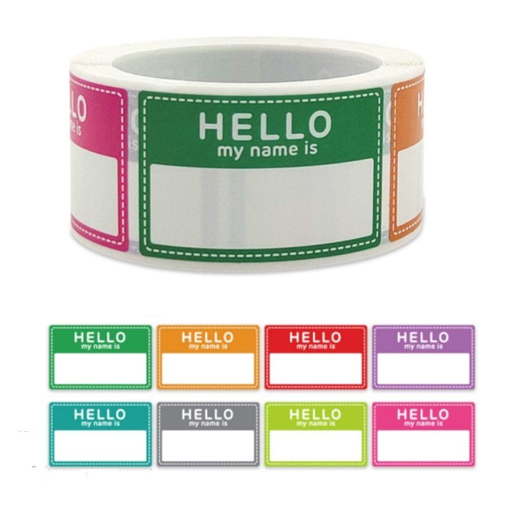 Hello My Name Is Name Stickers Blank Name Labels Multi Purpose Name Tag Office