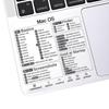 1 шт. Наклейки с горячими клавишами для клавиатуры MacBook Pro/Air - Прозрачные, Подходят для моделей 13-16", Быстрая навигация и управление приложениями