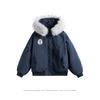Unisex Hooded Parka With Faux Fur Trim Winter Warm Thick Puffer Jacket Streetwear Casual Outerwear
