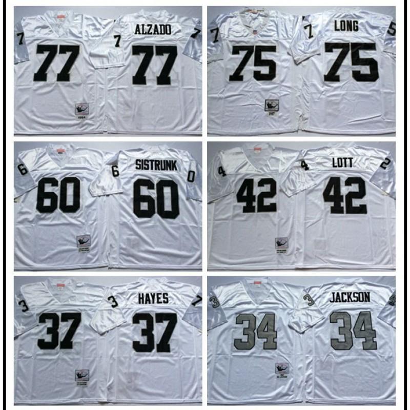 Rugby Jersey Oakland Raiders Retro Style Embroidered Football Uniform Men Women