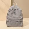 2025 Женский вельветовый повседневный маленький рюкзак - стиль Мори, однотонный