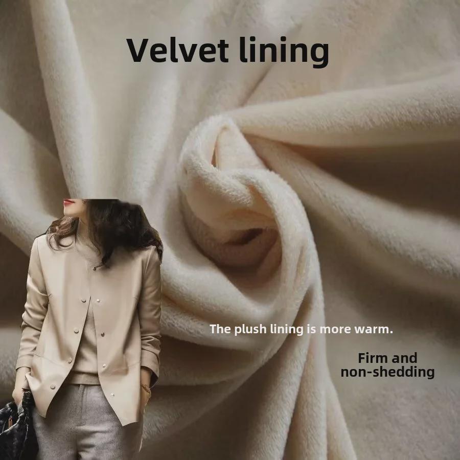 Стильная женская тонкая кожаная куртка осень/зима 2023 года с бархатом, высококачественная повседневная верхняя одежда большого размера