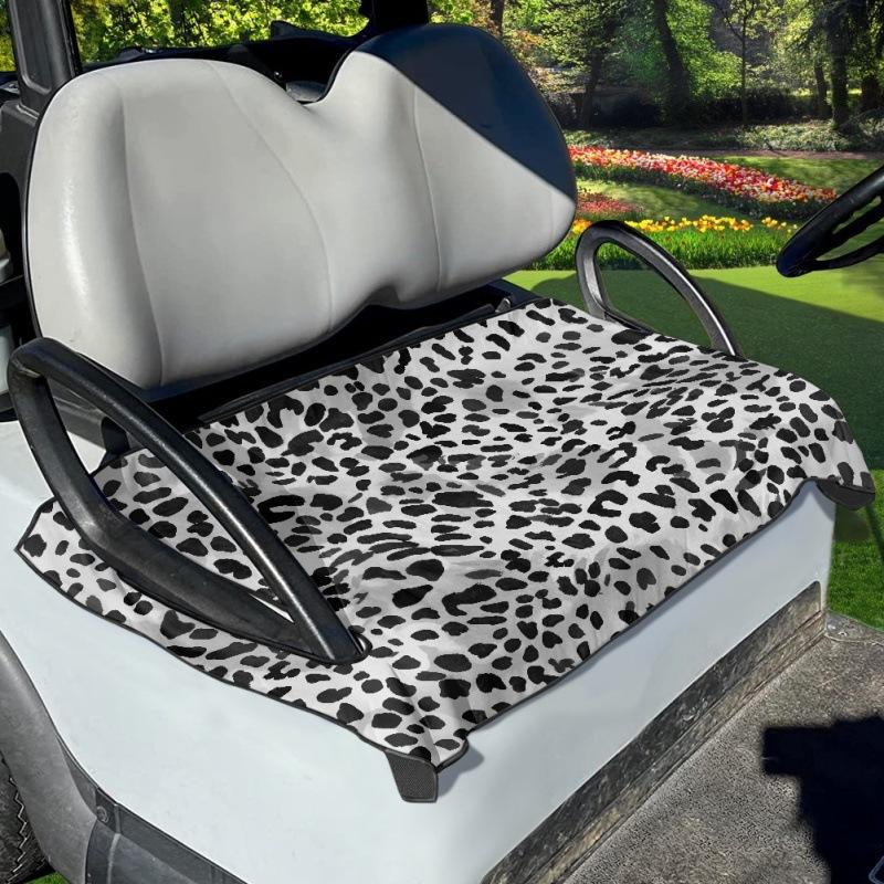 Printed Golf Cart Towel Cart Seat Cushion Towel Leopard Print Sightseeing Car Seat Cover