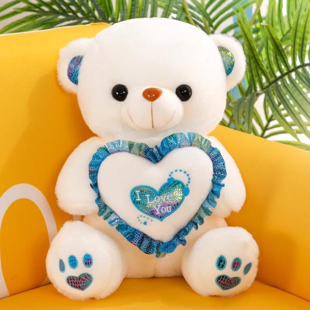 Heart Bear Plush Toy Love Stuffed Animal Pillow Sleep Pillow Plush Bear Doll  Birthday