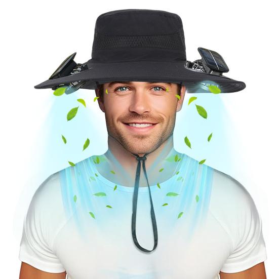 Солнечная шляпа-веер с широкими полями, двухрежимные вентиляторы, аккумулятор 800 мАч, шляпа для рыбалки на открытом воздухе, для пеших прогулок, езды на велосипеде, рыбалки