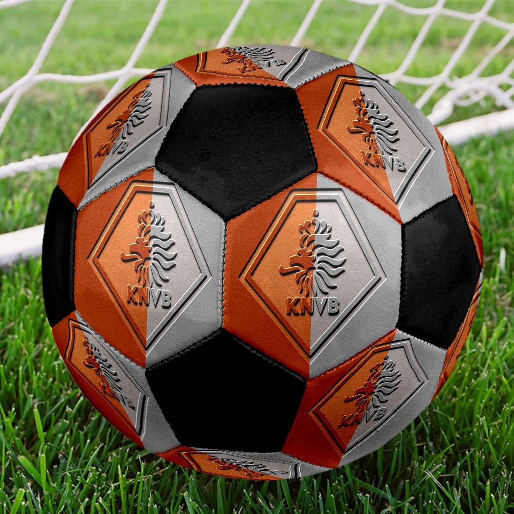 KNVB Indoor Soccer Ball Colorful Machine Stitched PVC Size 5 Team Training Competition Ready Durable High-Bounce Cool Sports Gift