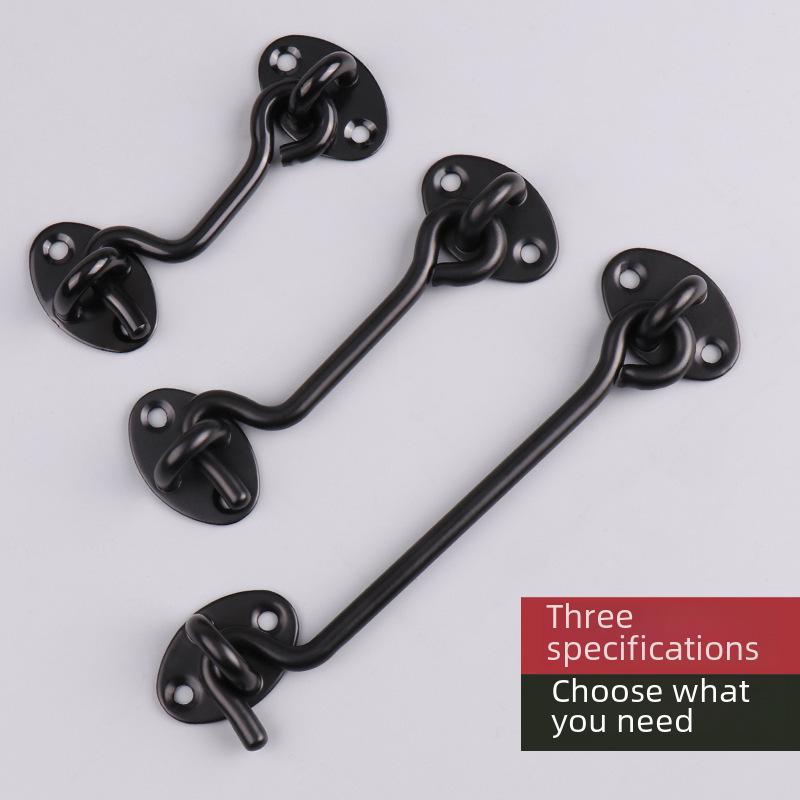 Винтажная защелка для двери ванной из нержавеющей стали с крючком и болтом