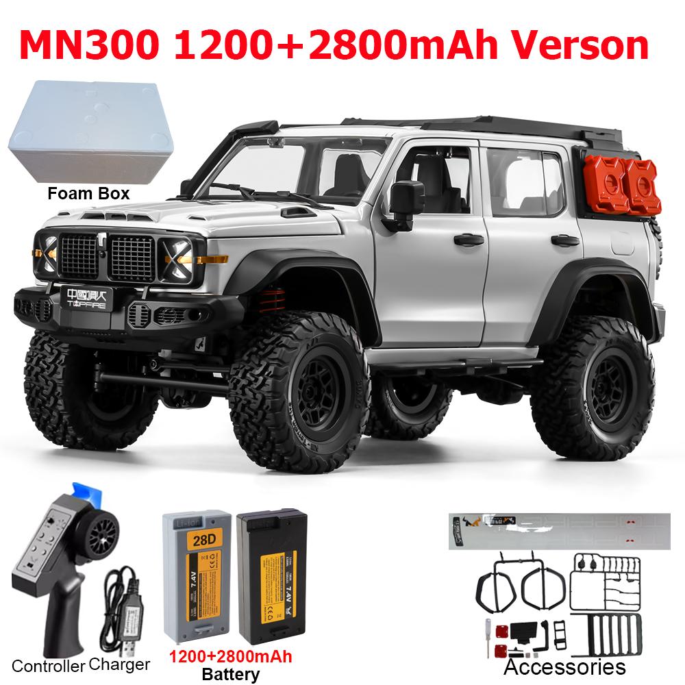 MN300 1/12 Радиоуправляемый автомобиль 2,4G Автомобиль с дистанционным управлением Внедорожный Скалолазание 4WD RC Гусеничный Трактор со светодиодным светом 60 минут работы Радиоуправляемая игрушка В качестве хобби Подарок