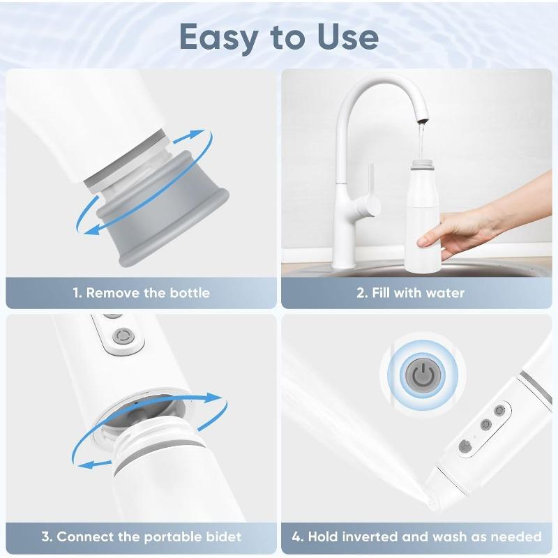 Переносное биде для женщин, средство личной гигиены, предоперационная очистка, успокаивающее средство после родов, зарядка через кабель USB-C, три режима давления