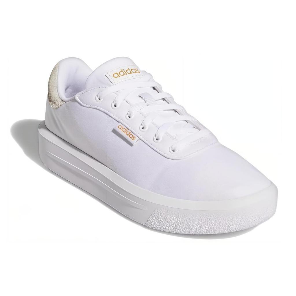 adidas Женские кроссовки на платформе Court Platform Cln 'White Gold Metallic' GZ1689