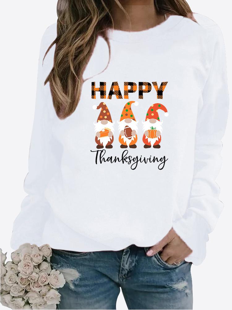 Осенне-зимний женский свитер с рождественской тематикой и принтом, повседневная толстовка с круглым вырезом и длинными рукавами, топ больших размеров