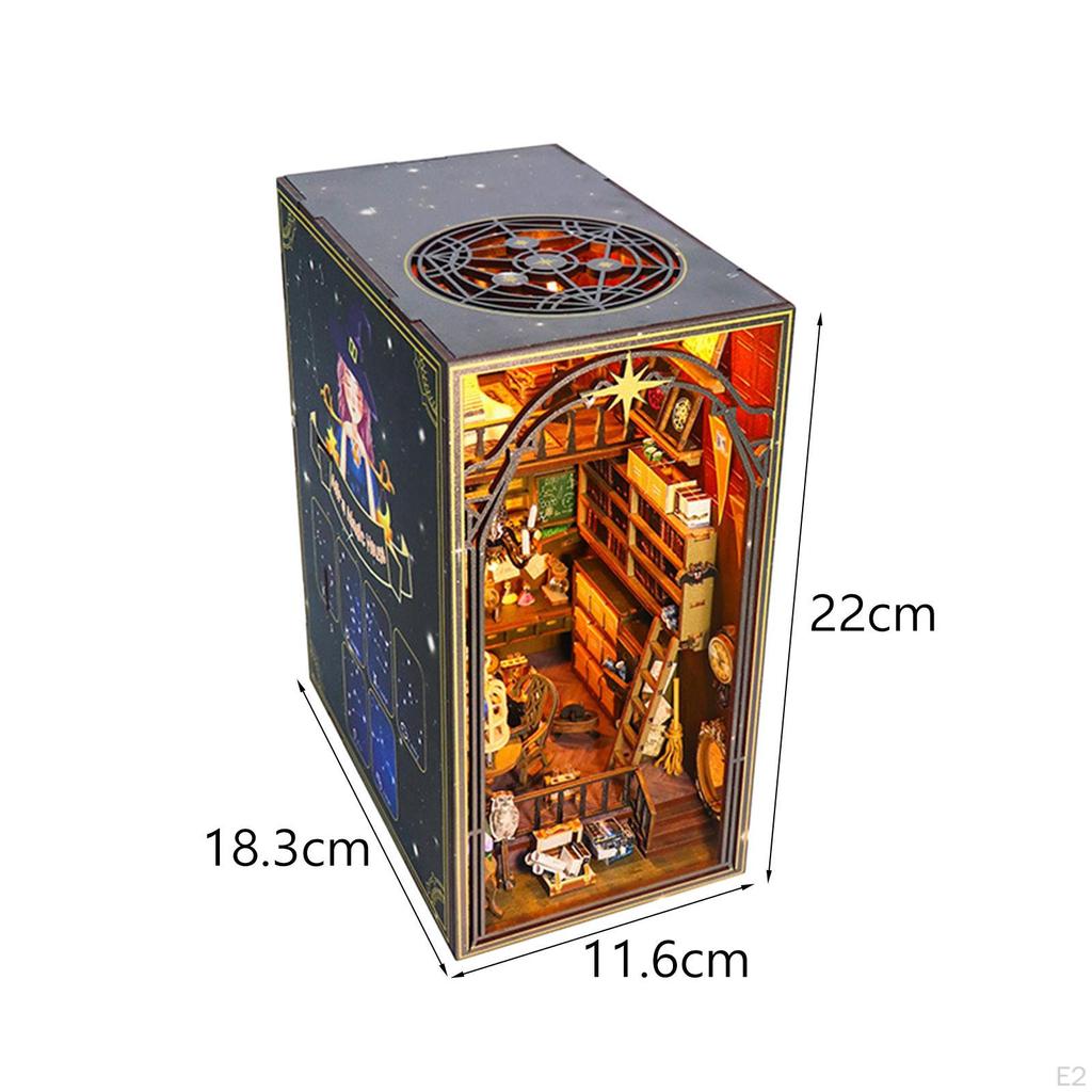 DIY Bookend Miniature Kits, 3D Wooden Puzzle Model, Build Bookends Creative