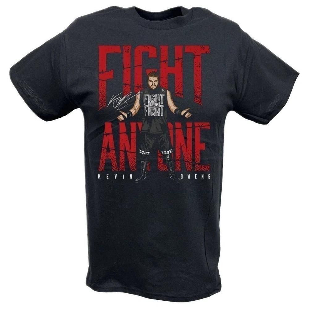 Kevin Owens Fight Anyone Black Tshirt