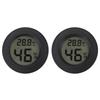2PCS Mini Digital LCD Thermometer Hygrometer Round Shape Temperature Humidity Meter for Reptile Box
