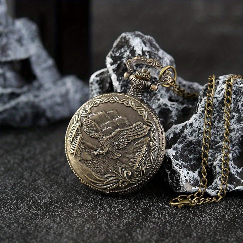 Мужские классические часы, винтажные карманные часы с ожерельем-цепочкой для мужских карманных часов, идеальный выбор для подарков мужчинам