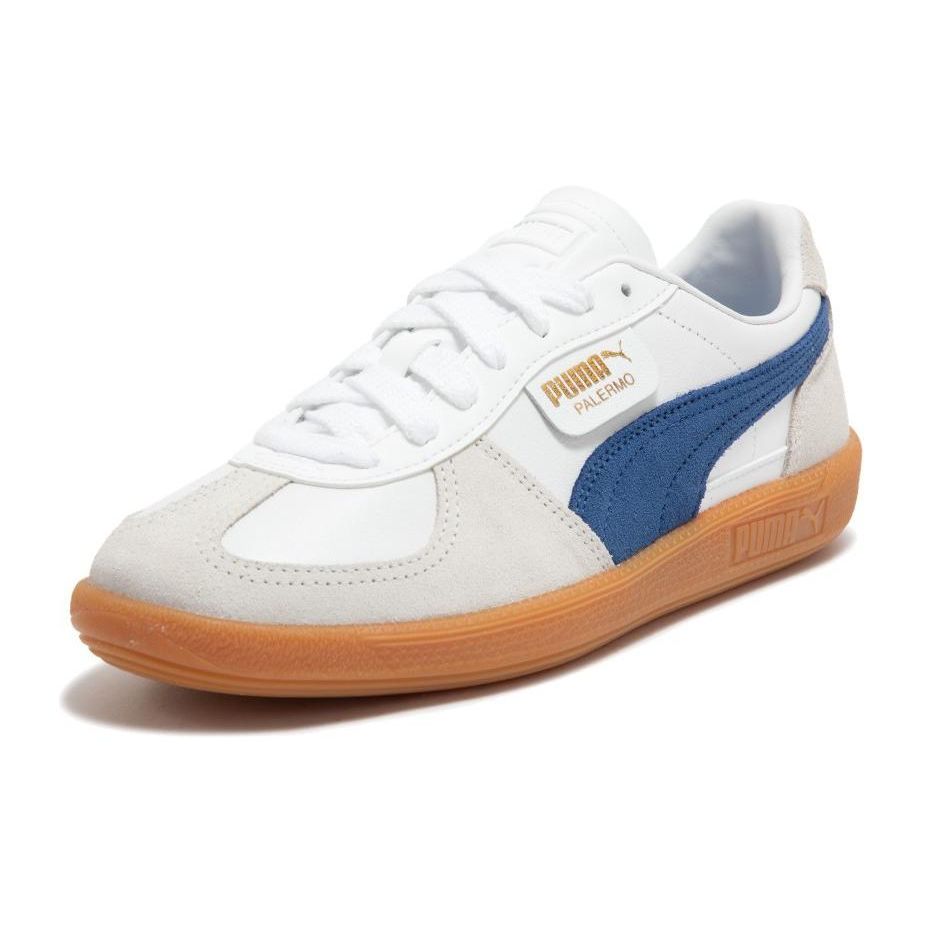 Puma Кожаные кроссовки Palermo White Clyde Royal Gum Unisex Vapor-Grey 396464-06