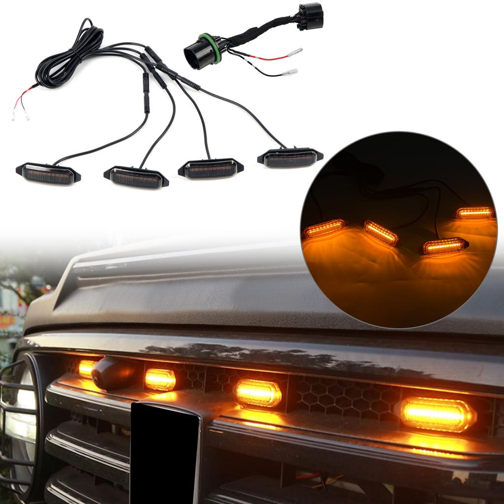 For GWM WEY Tank 300 Tank300 2024 Car Accessories Lampjes Voor Midden Midden Grille Grid Led Licht ABS
