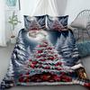 Christmas Duvet Cover Christmas Tree Bedding Set With Zipper 1 Duvet Cover 2 Pillow Case Women Teens Holiday Gifts Bedroom