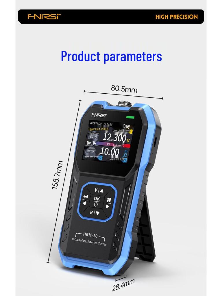 FNIRSI Высокоточный измеритель напряжения и сопротивления литиевых аккумуляторов для обнаружения внутреннего сопротивления аккумуляторов 18650