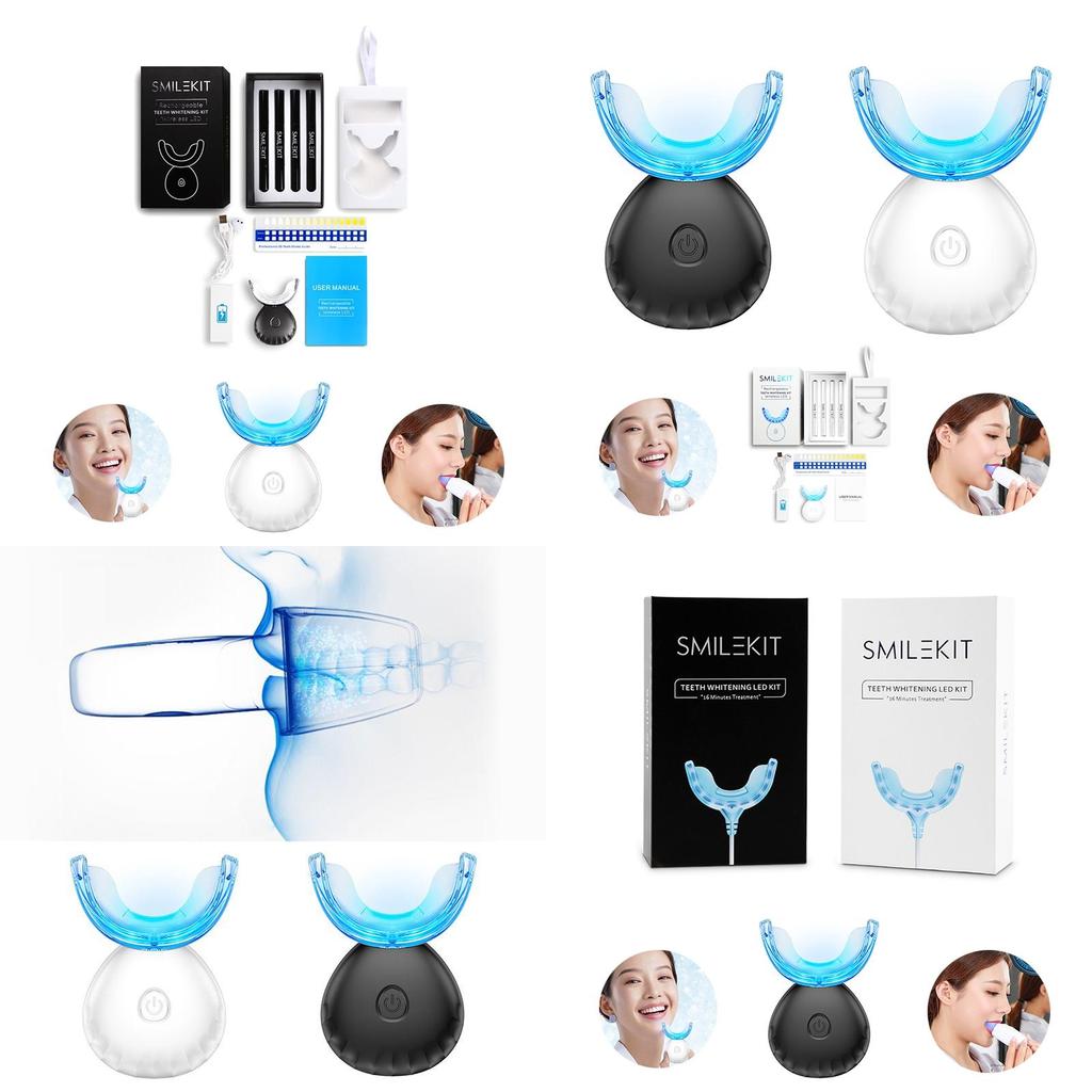 Wireless Smilekit Teeth Whitening Lamp Kit Rechargeable Enamel Safe For Home Use