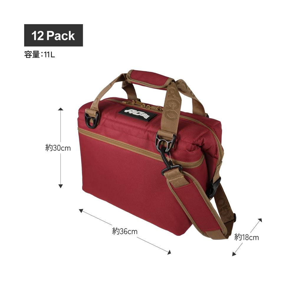 Продукт 5 лет AO Coolers Canvas Soft Cooler 12 Pack Cardinal Red 11L Легкий изолированный термобокс-холодильник Изолированная сумка-холодильник 5 лет гарантии