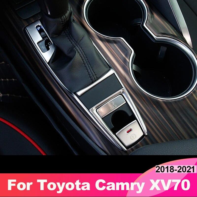 Автомобильная электронная кнопка ручного тормоза, панель, накладка, наклейка для Toyota Camry 70 XV70 2018, аксессуары