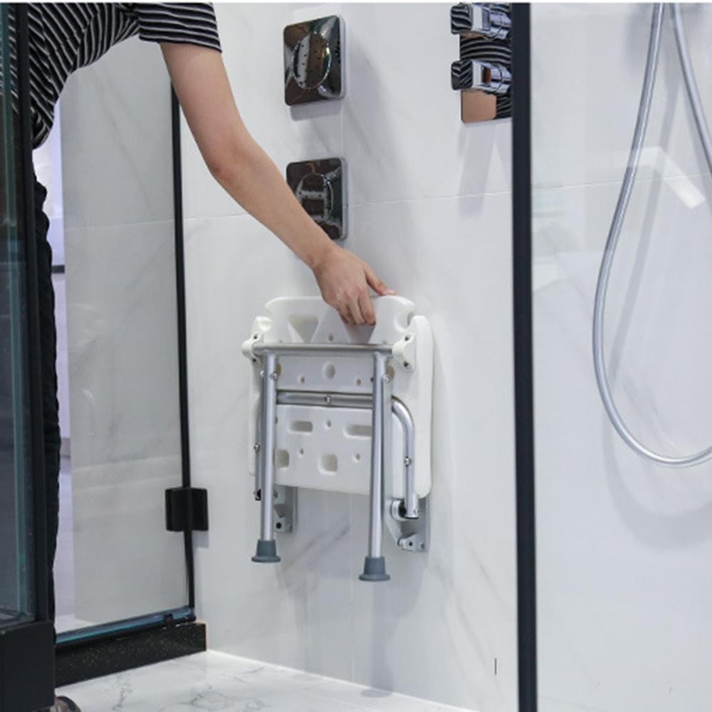 Складная скамейка для душа, откидное вкручивающееся сиденье для ванны, настенное крепление, стул для ванной комнаты, табурет с нескользящим покрытием