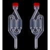 Прозрачный пластиковый клапан для одностороннего выхода газов с крышкой Красное вино, Вино, Пиво Ферментационный выпускной клапан Домашнее виноделие Гидрозатвор