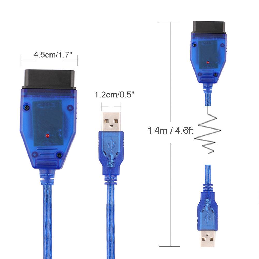 USB OBD 2 Кабель Поддержка ПО VCDS Длина 1,4 м USB ODBII Диагностический Кабель для Автомобиля