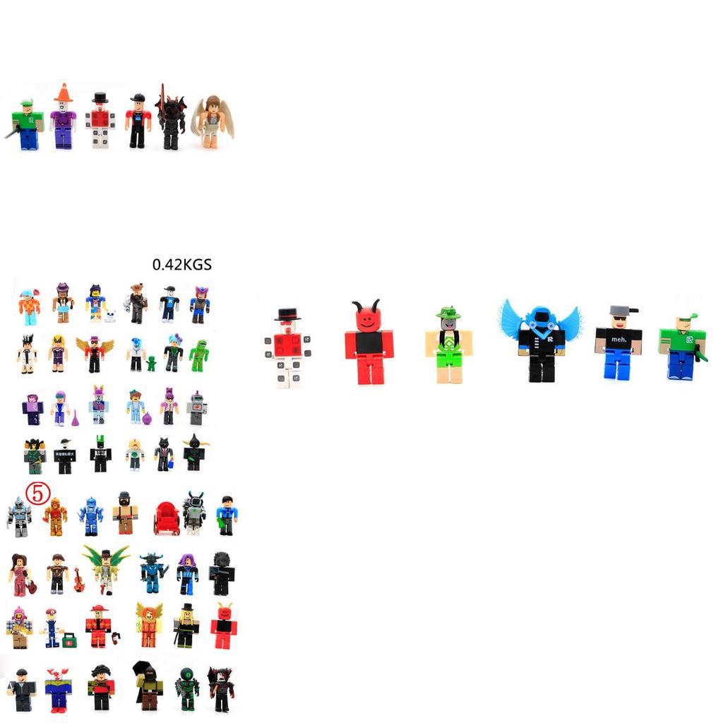 Красочный набор из 24 фигурок персонажей игр Roblox. Идеально подходит для коллекционеров и детей