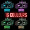 Lampe 3D - Formule 1 - LED - Multicolore - Tactile - Télécommande