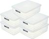Iwasaki Kogyo Made In Japan Commercial Storage Container Jumbo Keeper LL Clear Set of 5 LSX327 14.5L