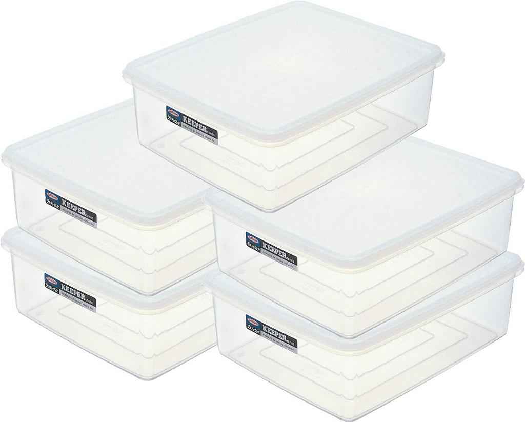 Iwasaki Kogyo Made In Japan Commercial Storage Container Jumbo Keeper LL Clear Set of 5 LSX327 14.5L